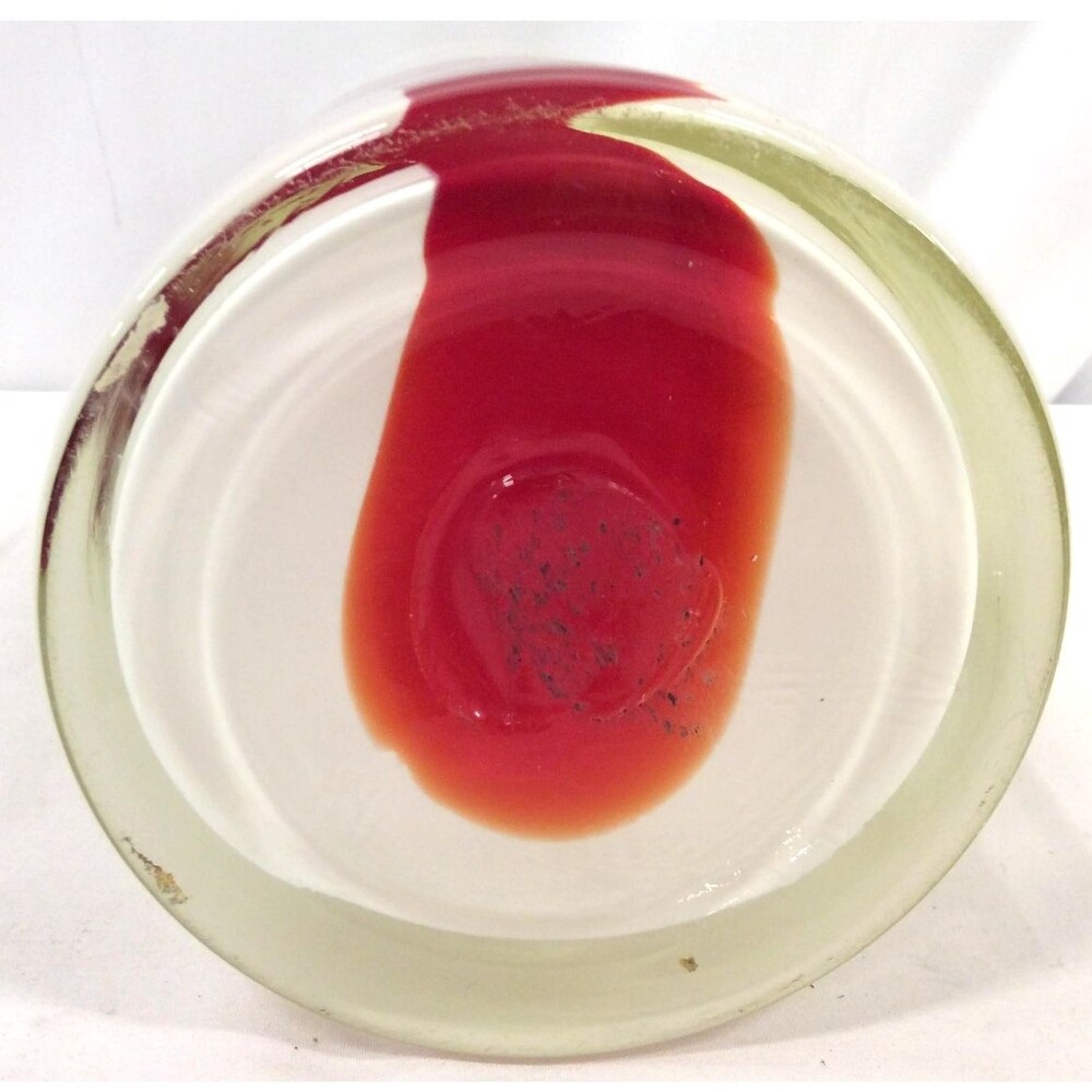 Vintage Action International Ltd. Glass Pitcher White & Red Swirl Pattern - Picture 5 of 7